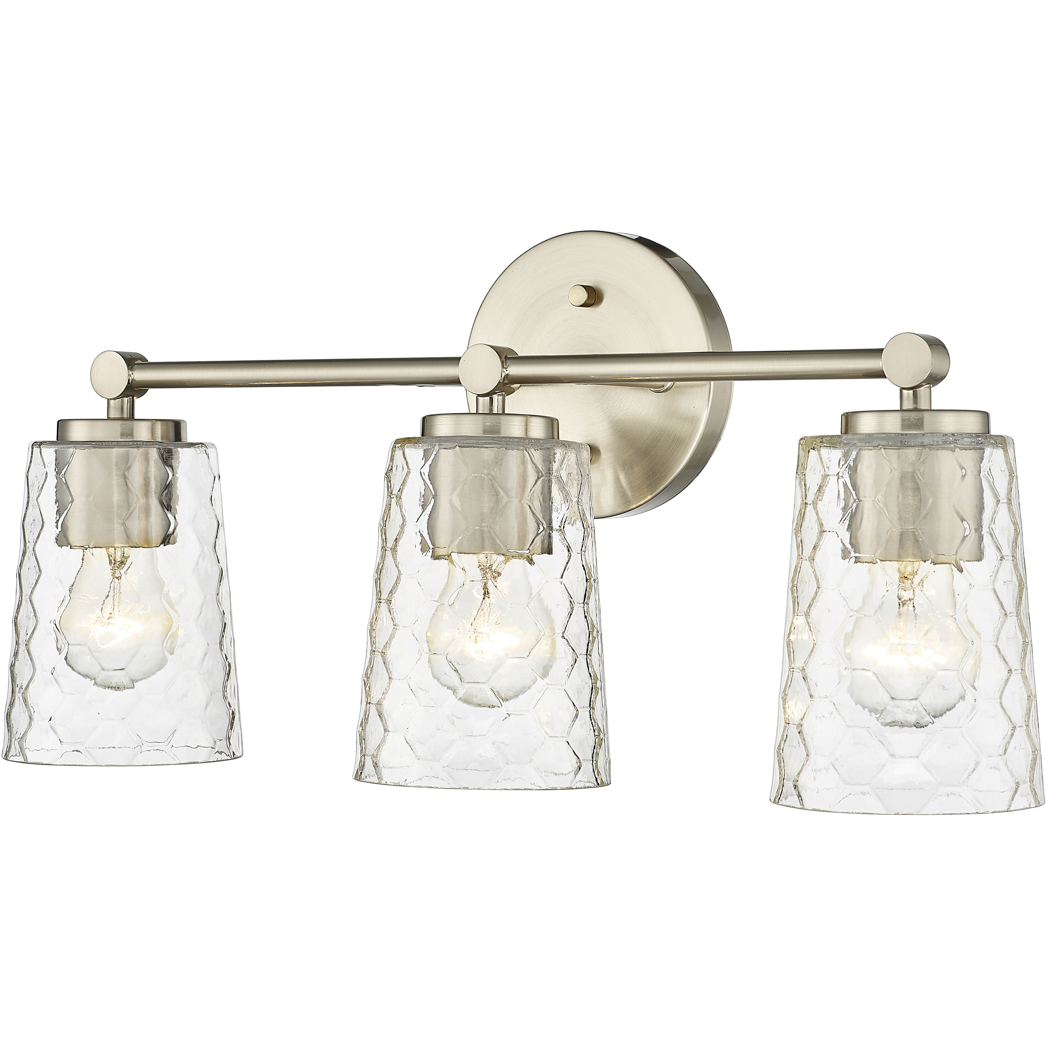 Ashli 3 Light 20 inch Modern Gold Bathroom Vanity Light Wall Light